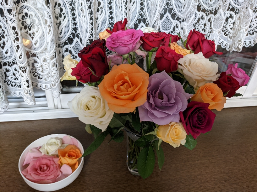 お皿に浮かべて・・・