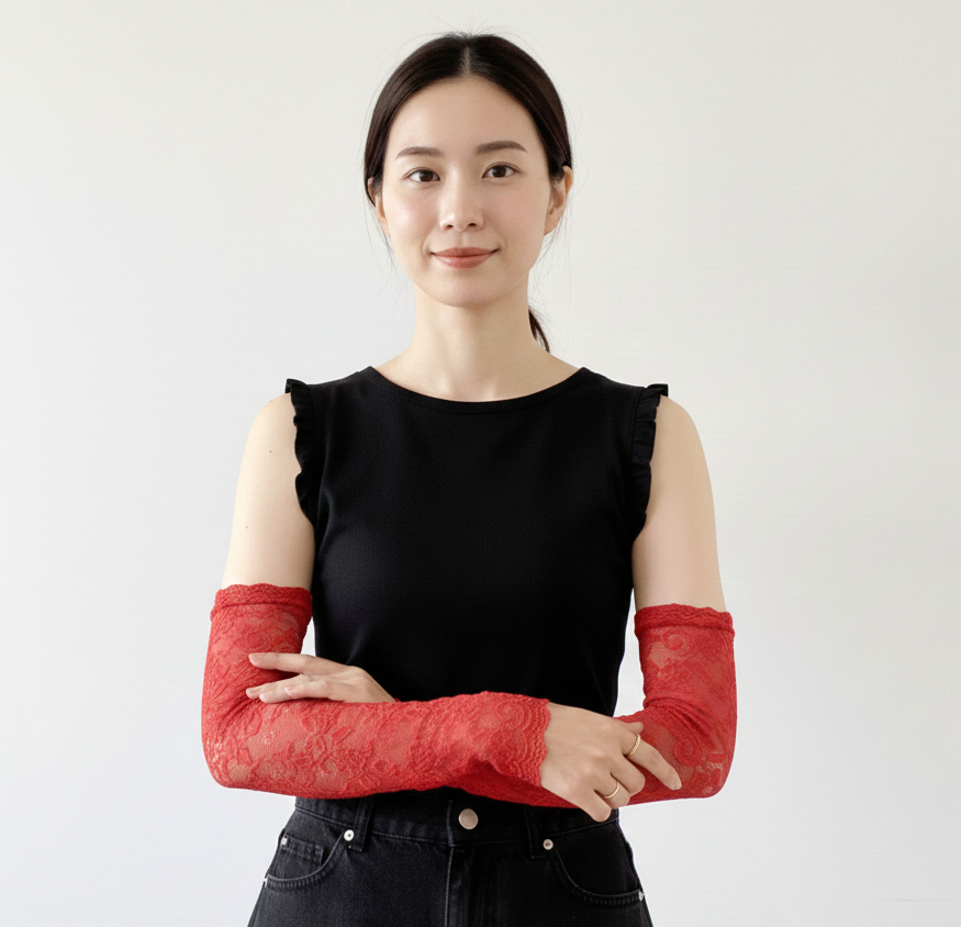 バラ染め～アームカバー