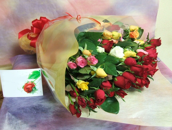 【冬期】ミックスバラの花束