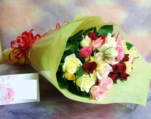 お好きな本数で♪ミックスバラの花束