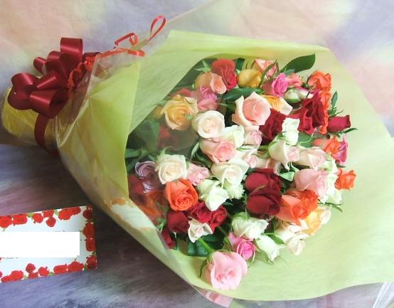 お好きな本数で♪ミックスバラの花束