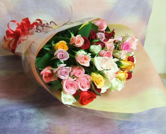 お好きな本数で♪ミックスバラの花束