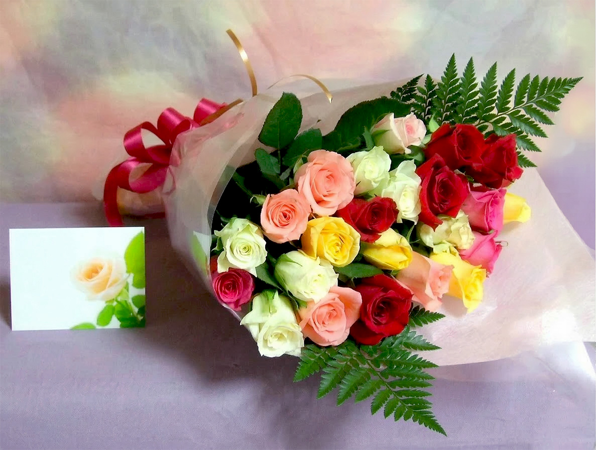 【色とりどり】5,000円のバラの花束