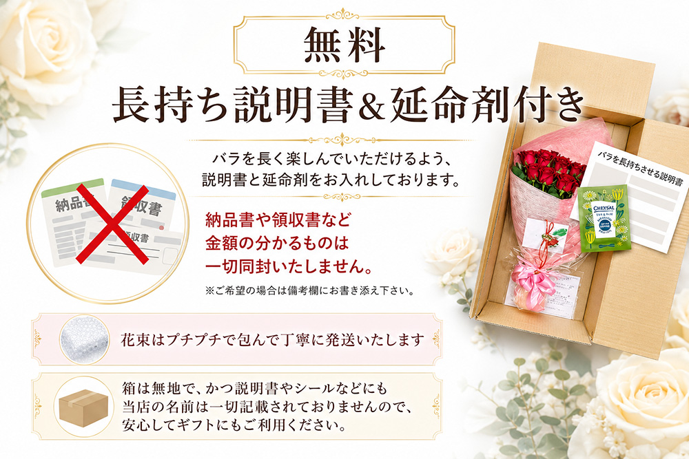 バラの長持ちマニュアルと延命剤